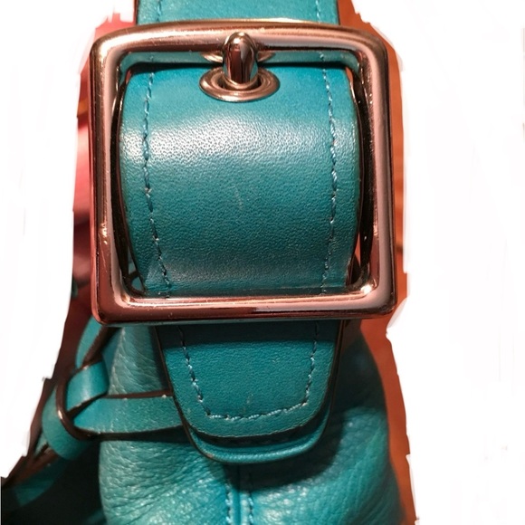 Coach Legacy Duffel Shoulder Handbag Teal Blue/Green - Picture 16 of 16